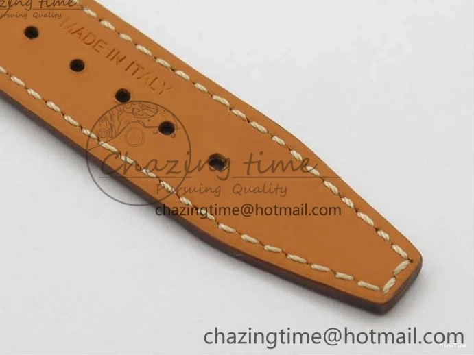 MIROTIME 0313 Portofino 37mm RG V7F 1:1 Best Edition Gray Dial on Deep Brown Leather Strap A SunProtective 7090